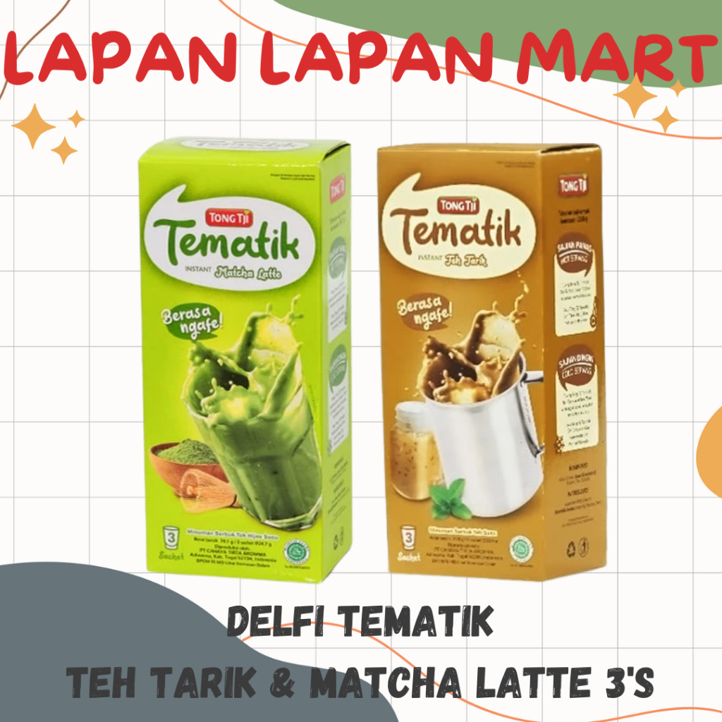 

Tong Tji Tematik Teh Tarik & Matcha Latte 3's
