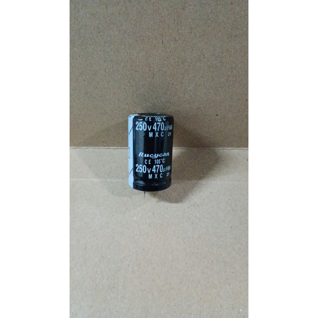 8878 kapasitor elco 470uf 470 uf 250v 250volt 250 volt rubycon rucycan