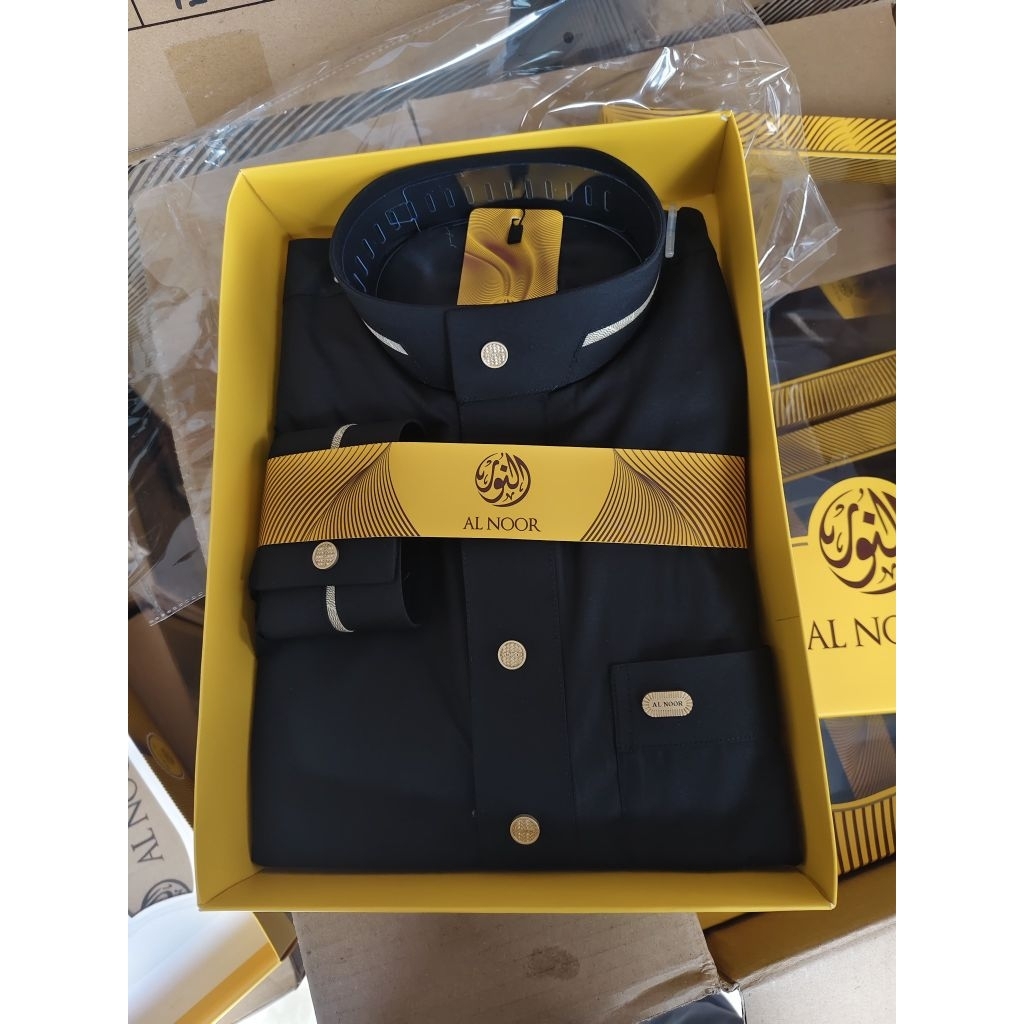 JUBAH AL NOOR HITAM KATUN SAEHAN & POLYSTER SIZE DEWASA