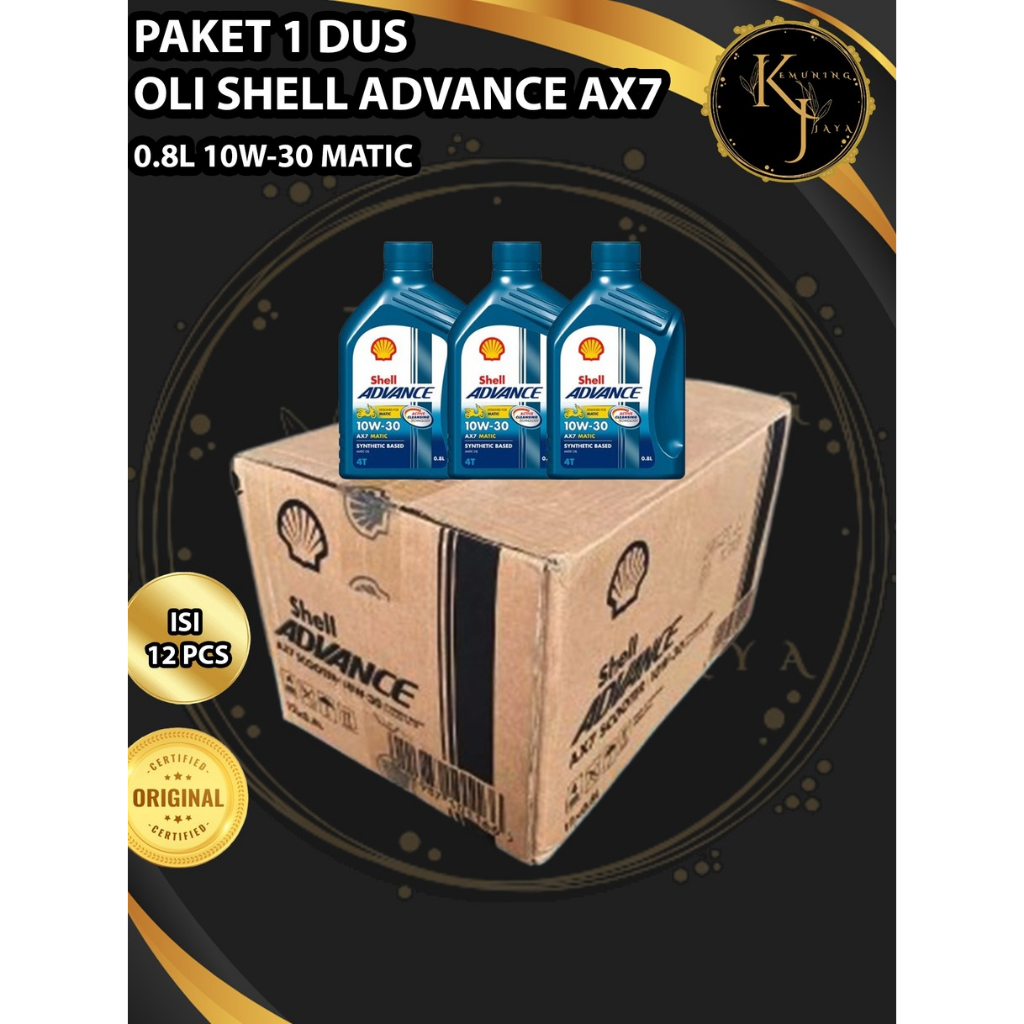 Shell Advance Ax7 Paket 1 Dus Oli Ax7 10W-30 Matic - SHELL ADVANCE AX7 10W-40