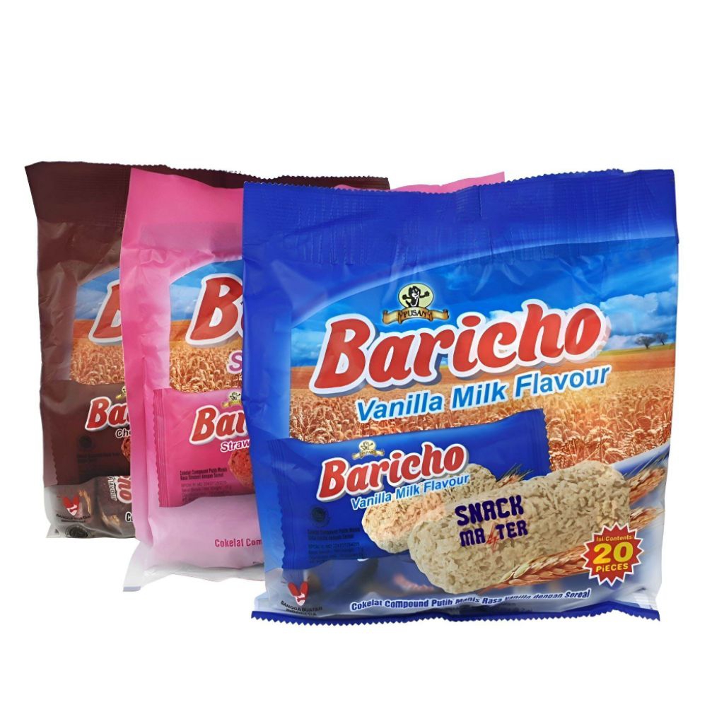 

dapat 3 bungkus snack sereal Baricho 1 bungkus isi 20 pcs