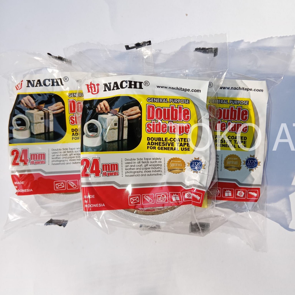 

Nachi Double Tape Isolasi Bolak-Balik 24MM (1/2 Inch) 10 Yard