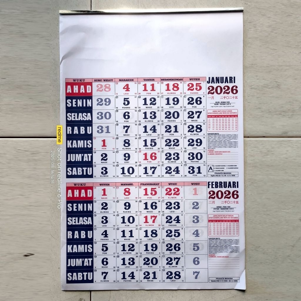 

Promo Kalender Dinding 2026 | 2 Bulanan | Edisi Terlaris 3 Bahasa