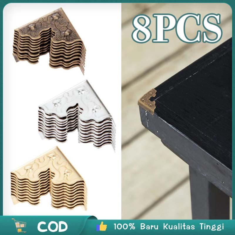 Siku Besi Hollow 8pcs Pelindung Siku Box Besi Pelindung Sudut Buku Siku Pelindung
