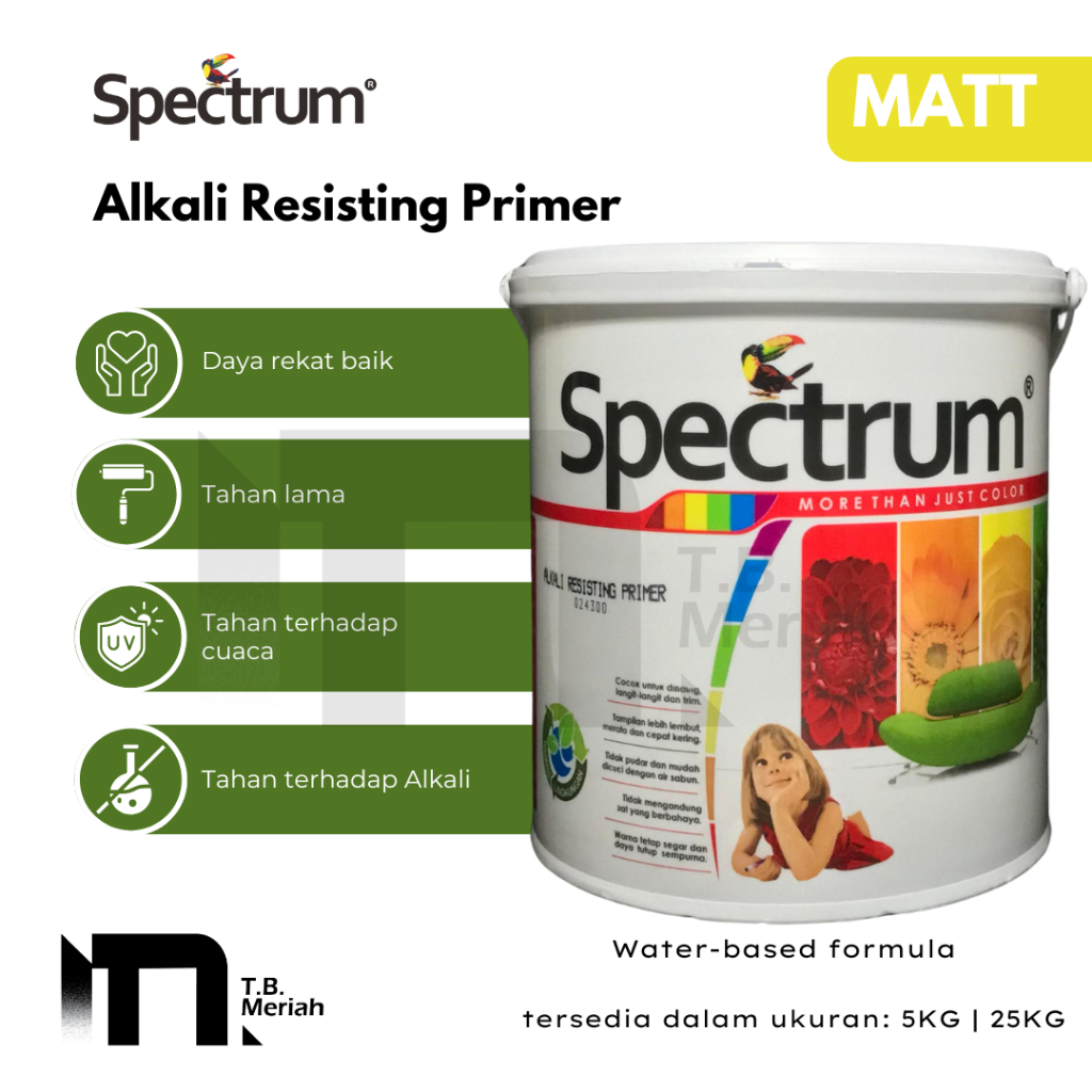 SPECTRUM Alkali Resisting Primer 5Kg & 25Kg - Cat Dasar