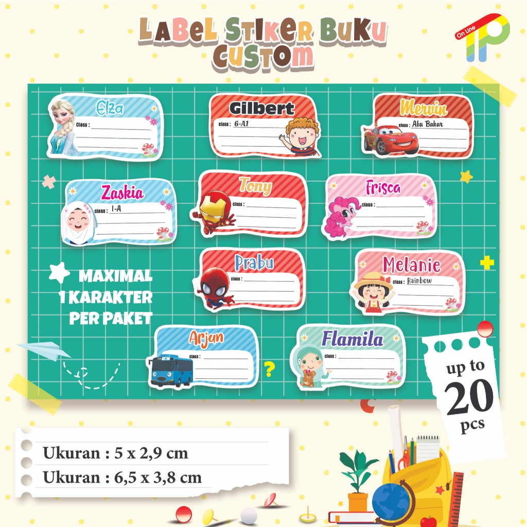 

LABEL STIKER NAMA BUKU CUSTOM WATERPROOF