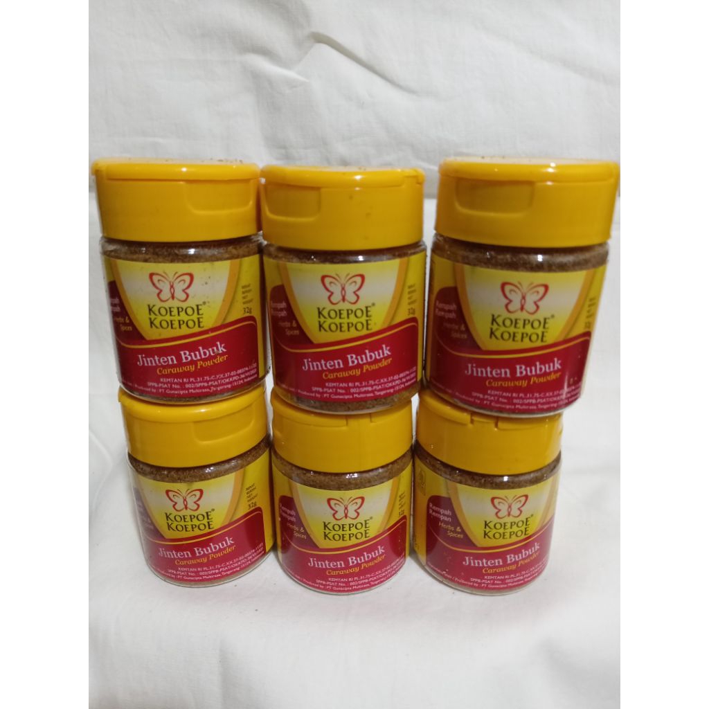

Koepoe Koepoe Rempah Rempah Jinten Bubuk 32gr ( 1 pack isi 6 pcs)