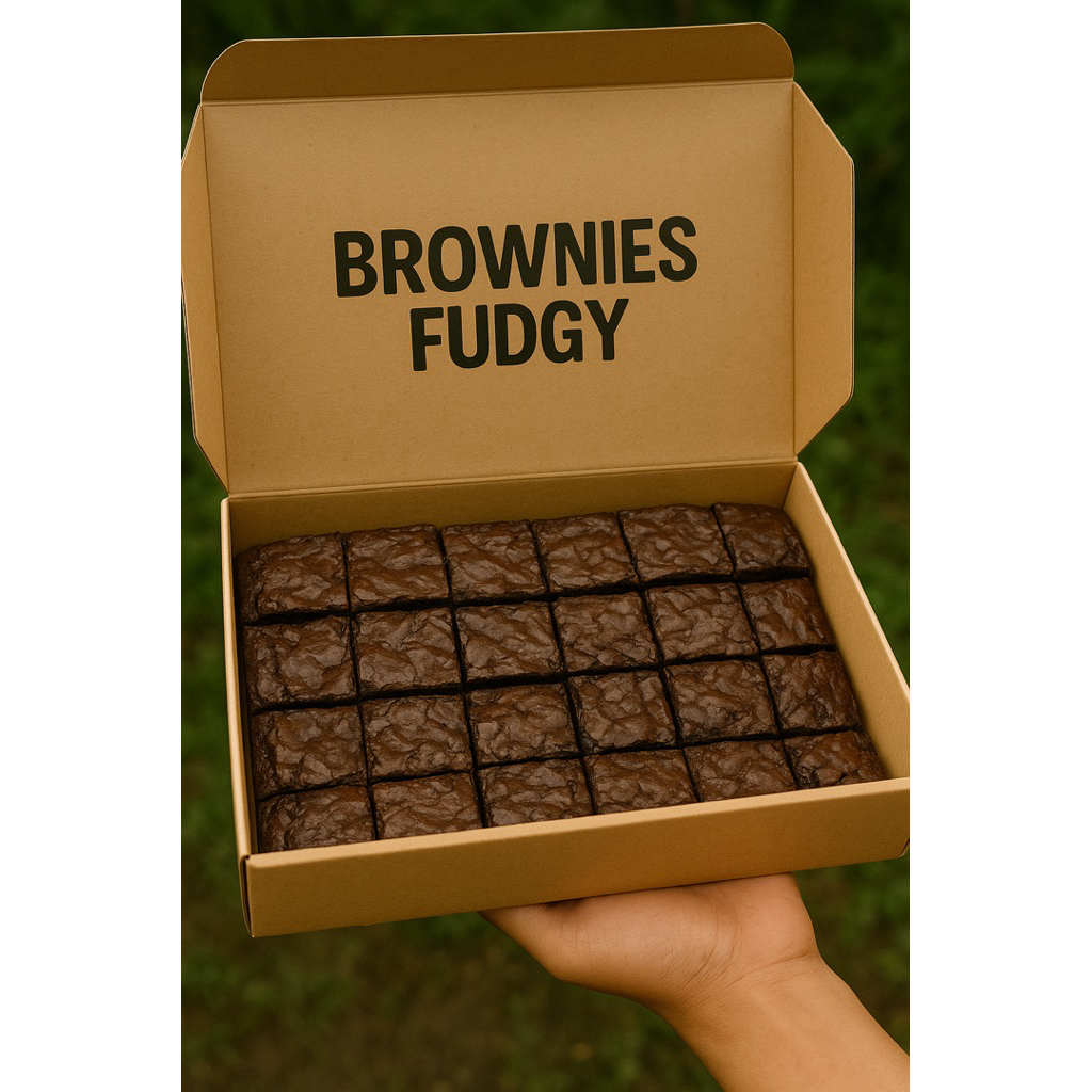 

Brownies kering fudgy enak banget kudapan isi 18pcs