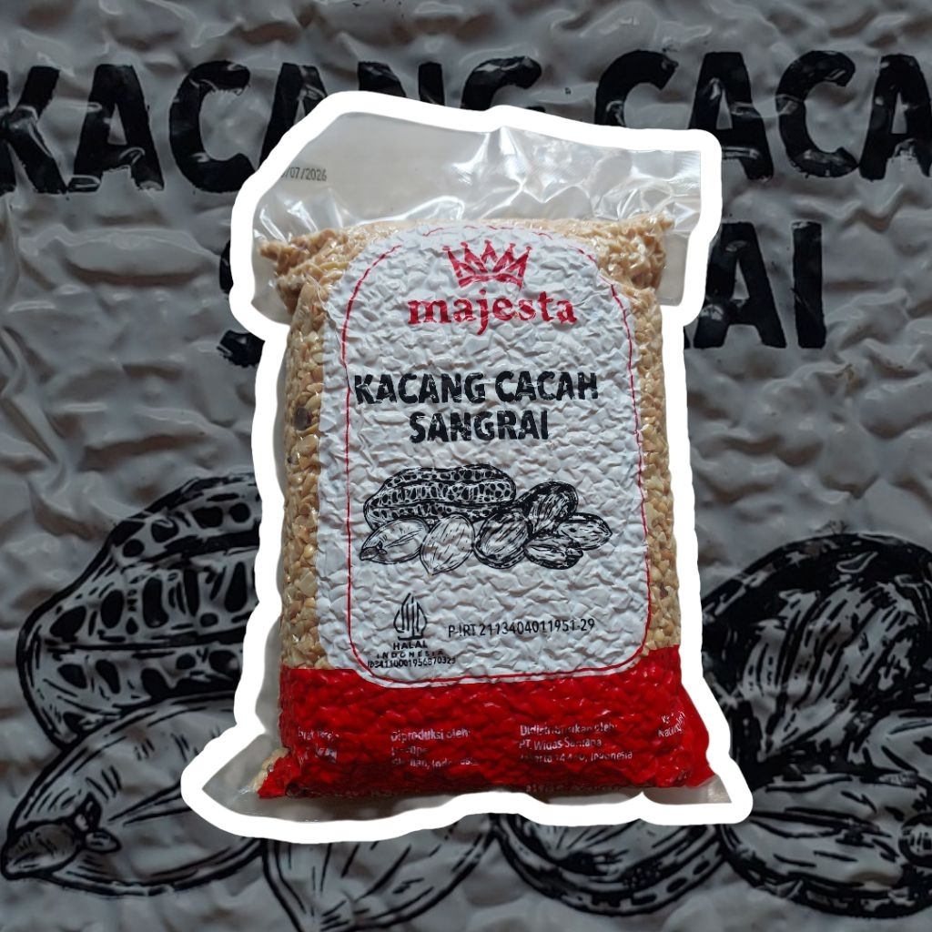 

kacang cacah sangrai kacang toping kue majesta repack 250gr