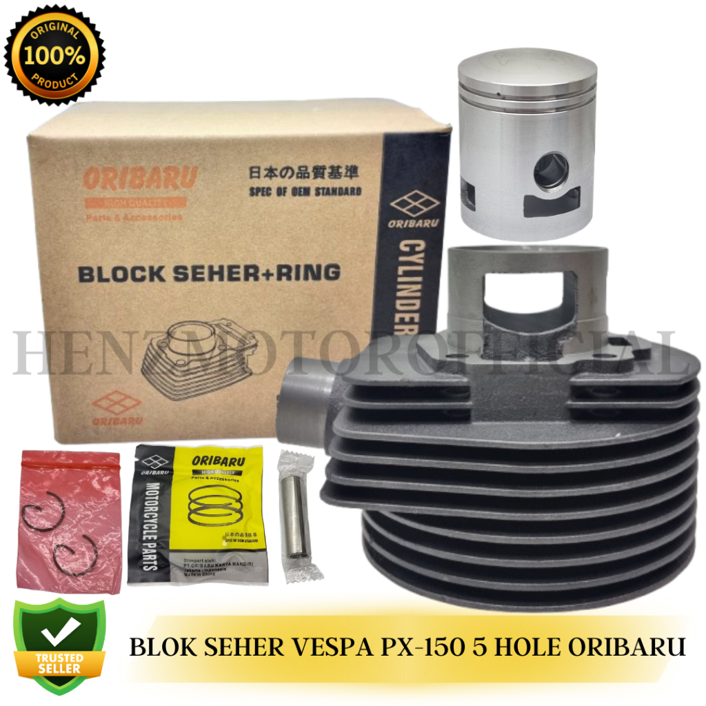 BLOK BLOCK SEHER CYLINDER BLOK SET VESPA PX 150 5 HOLE ORIBARU