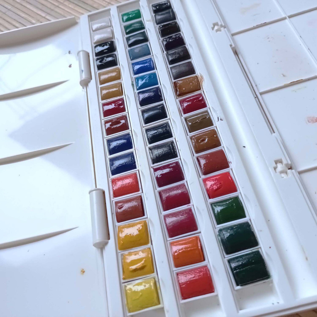 

Winsor & Newton Cotman Watercolor Cat Air 45 Preloved Half pan