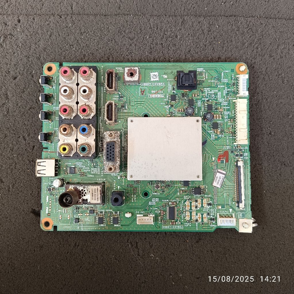 mb Mainboard asli cabutan led tv televisi TOSHIBA 23PU200EJ normal