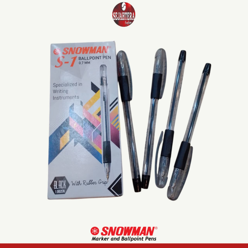 

(12pcs) Ballpoint Pen SNOWMAN S-1 Semi Gel 0.7mm