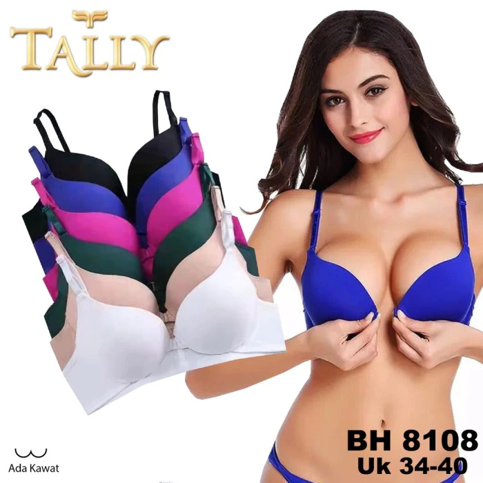 TALLY BH 8108 BRA Kawat Busa Tebal Push Up Kait Depan (Cup B)