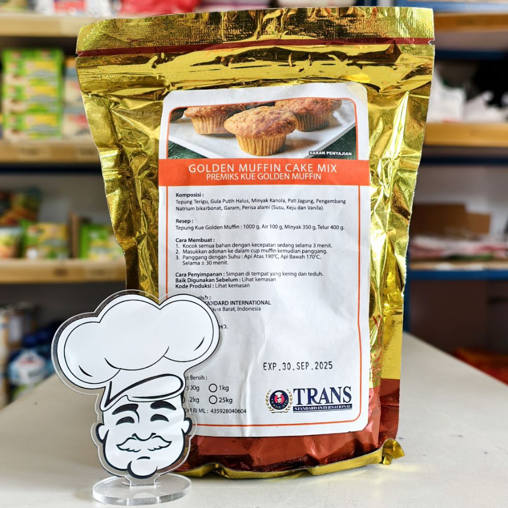 

Trans Golden Muffin Mix 500Gr / Premix Trans Muffin Golden / Tepung Instant Muffin Vanilla