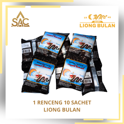 

Kopi Liong Bulan + Gula 28g 1 Renteng (10 Sachet) – Kopi Hitam Instan Manis, Nikmat & Praktis