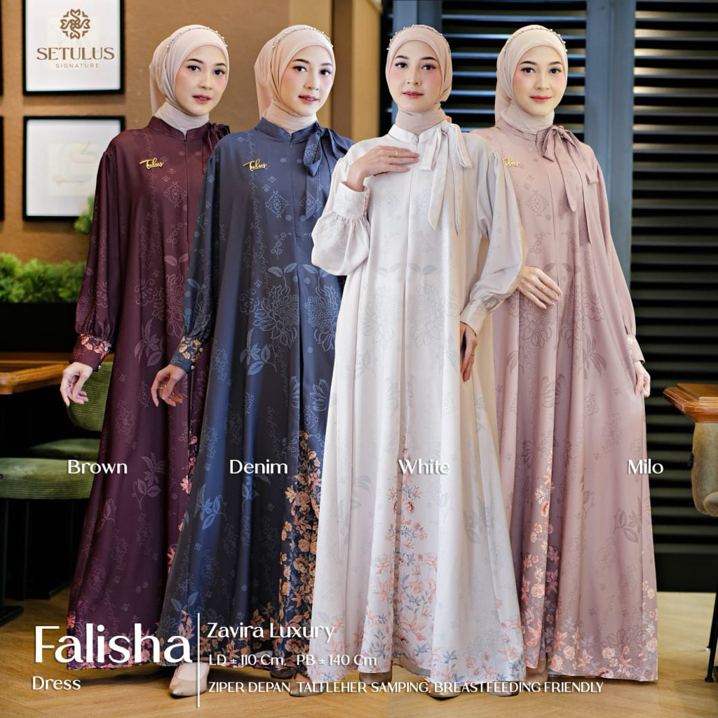 FALISHA DRESS SETULUS TULUS / FALISHA GAMIS ZAVIRA LUXURY LD110 L GAMIS ABAYA DRESS KONDANGAN PESTA 