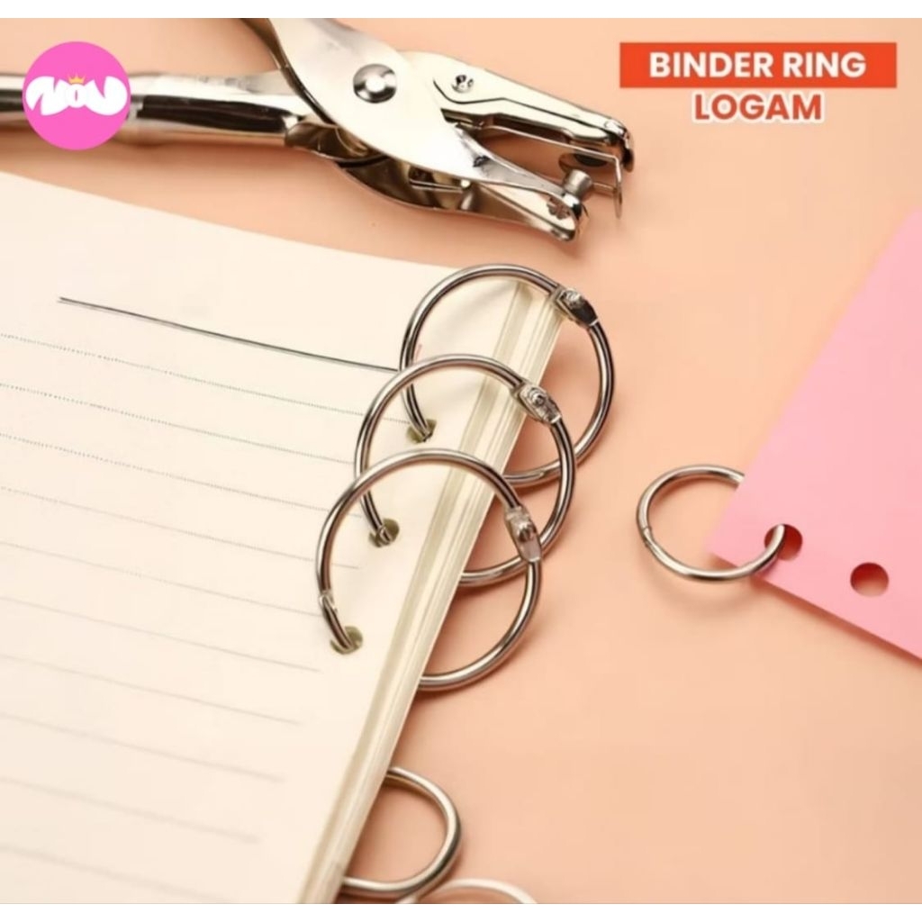 

Ring Binder Scrapbook 20mm 25mm / Ring Bulat Buka Tutup Binder Ring / Ring Gantungan Kunci Multifungsi ❤️