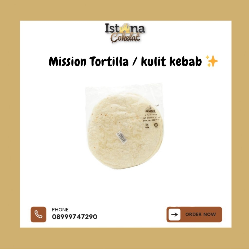 

[FROZEN] Mission Tortilla Flour/ Kulit Kebab 8' Isi 12 Lembar
