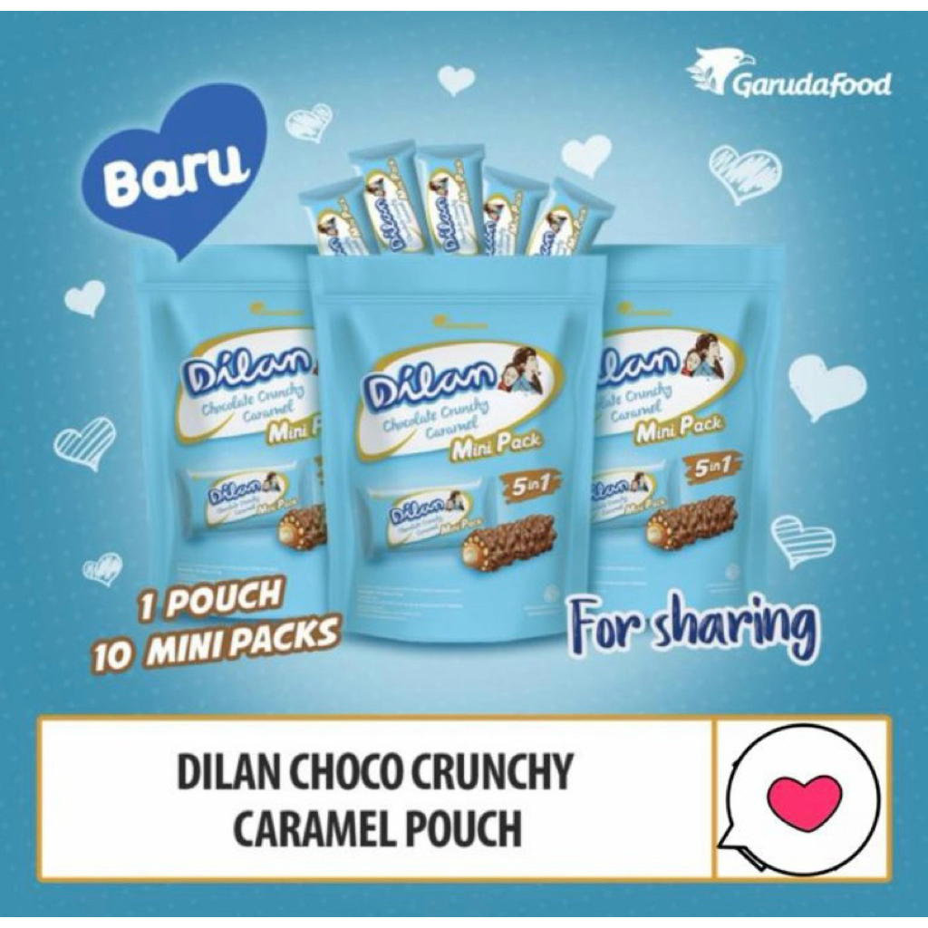 

Dilan Chocolate Crunchy Caramel Pouch 10x9.5gr