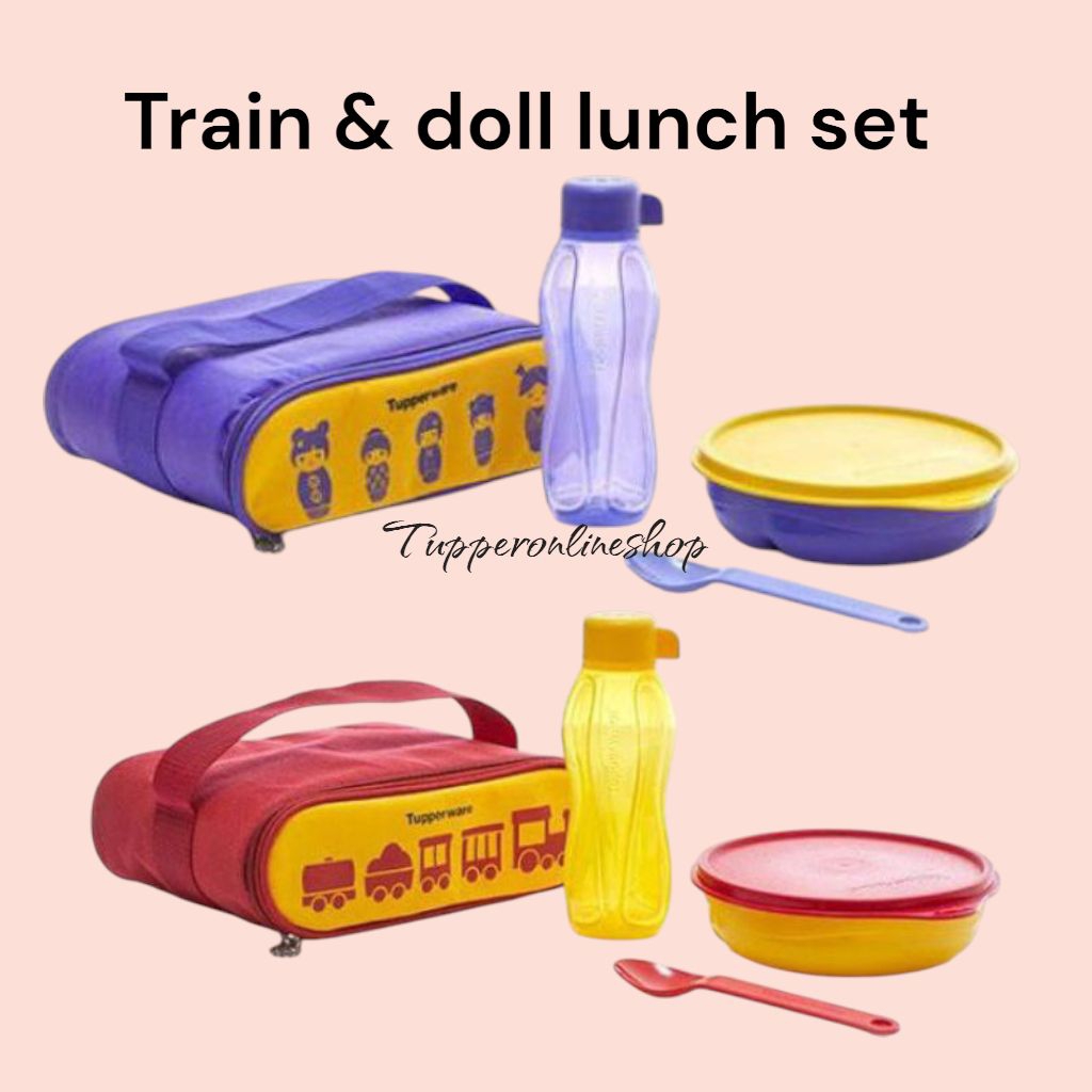 Train lunch set / doll lunch set / tempat makan anak tupperware