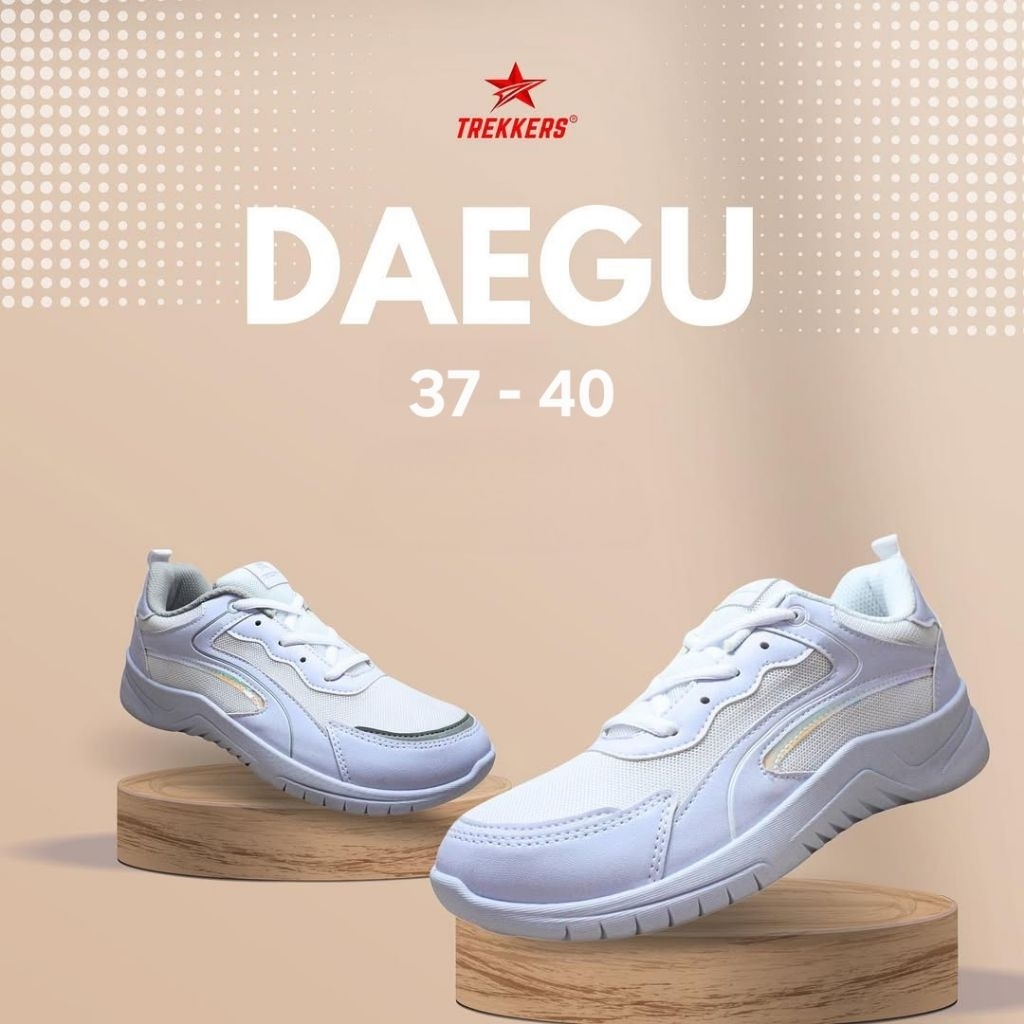 Sepatu Sneakers Putih Wanita Trendy Trekkers Mercure Size 37-40 Putih