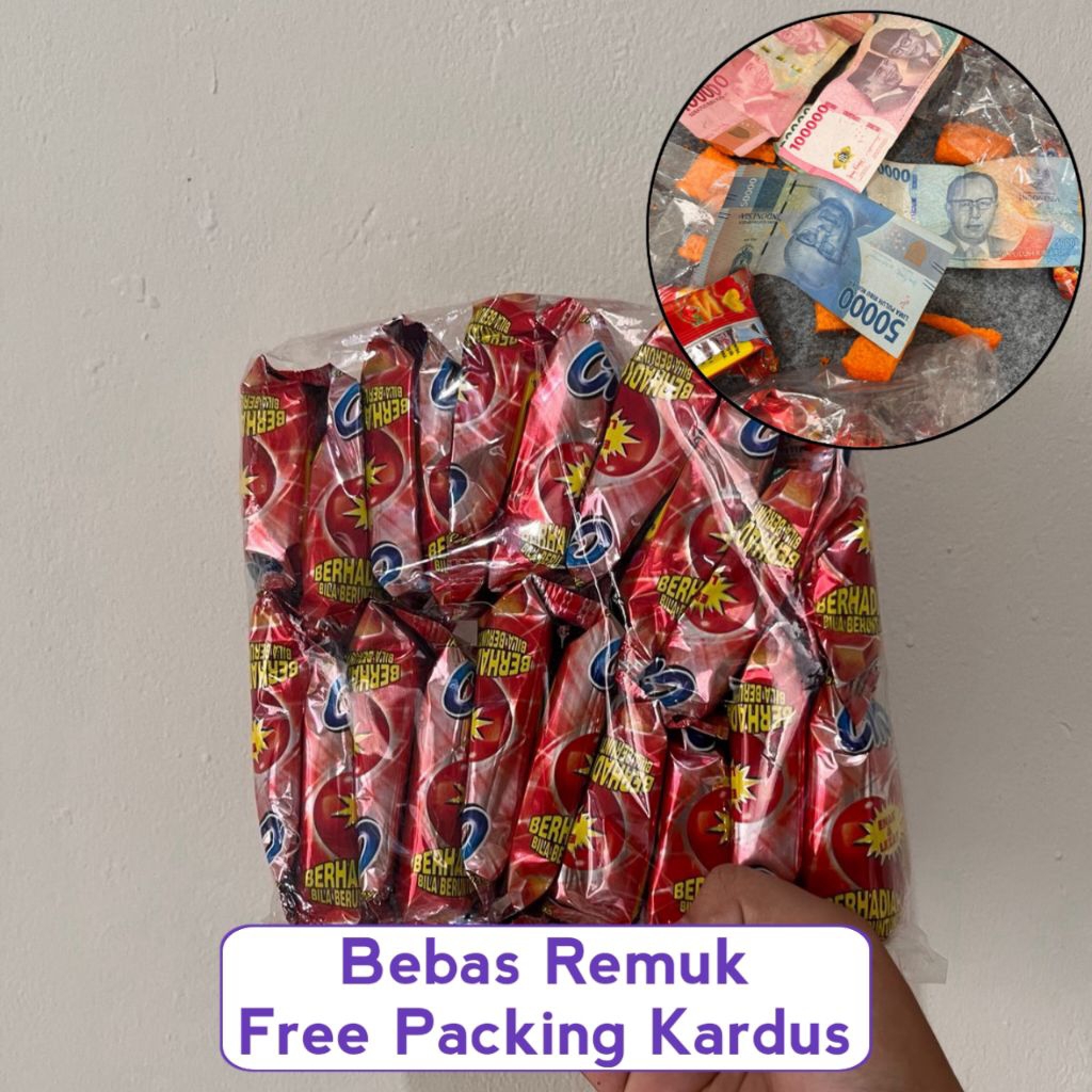 

(Free Packing Kardus) snack cinta stik berhadiah uang dan emas jika beruntung isi 10 bungkus