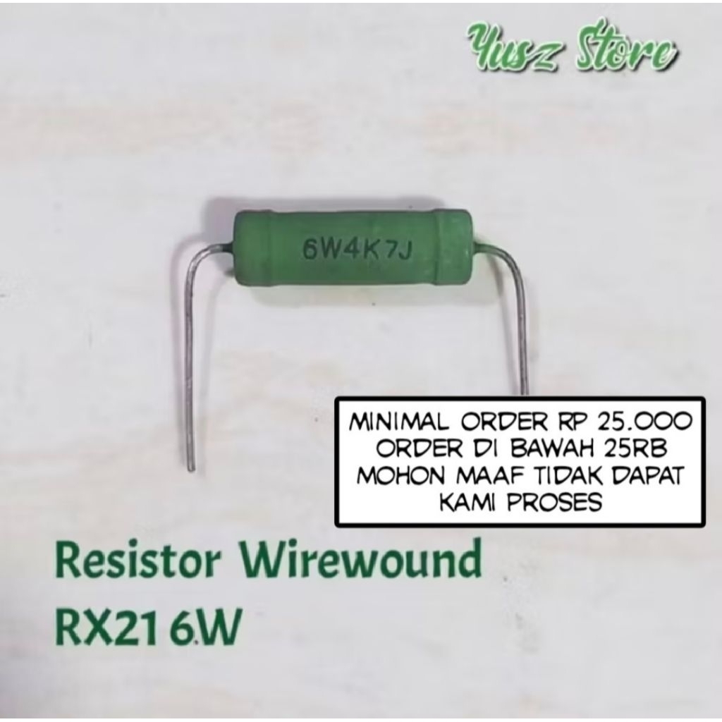 Resistor wirewound 4k7 5k6 / 6w  RX-21 Hijau 5,6K 6 watt