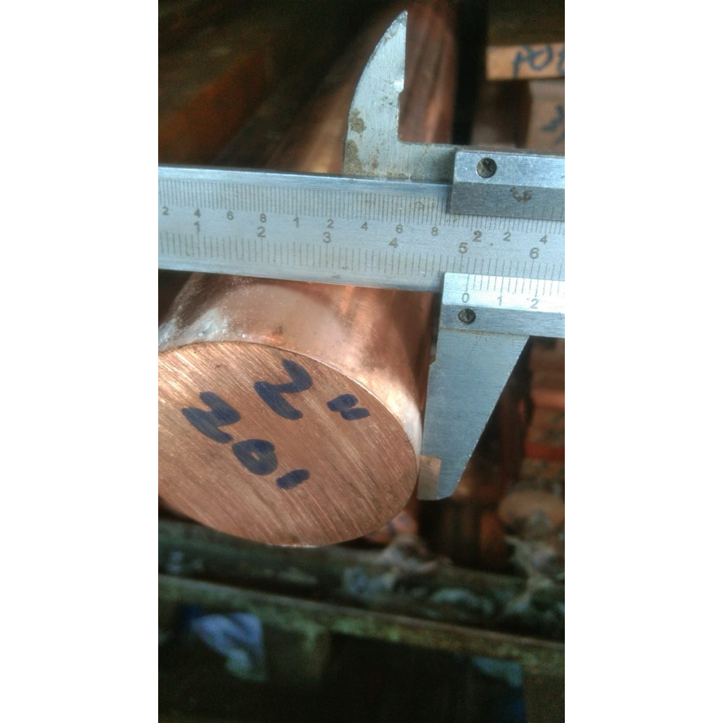 as tembaga 50mm x 20cm - tembaga murni tembaga batangan tembaga bulat