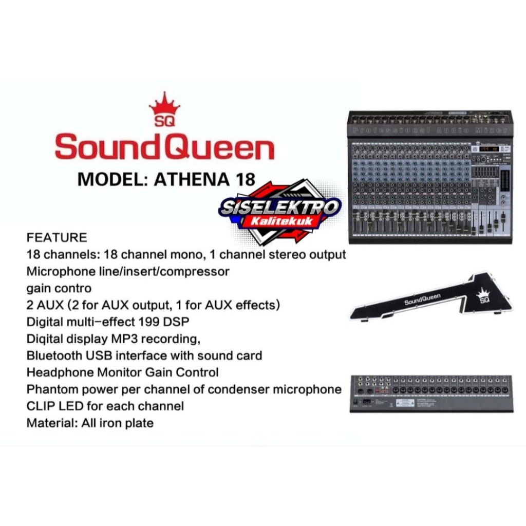 Mixer soundqueen athena 18 original soundqueen mixer atena 18