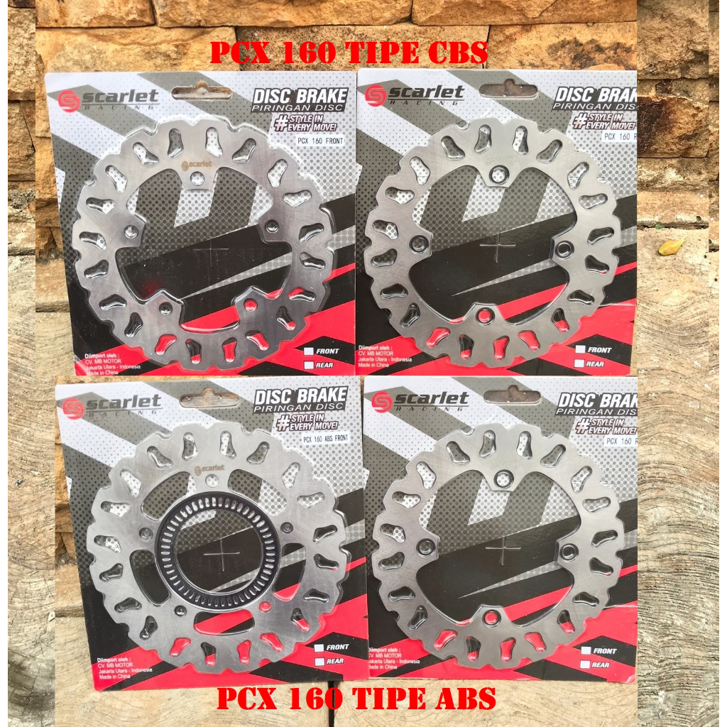 Piringan set PCX 160 ABS-PCX 160 CBS disk cakram set depan belakang HONDA PCX 160 ABS/PCX 160 CBS