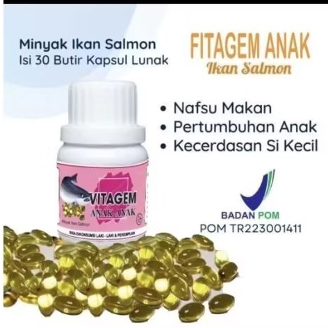 Minyak ikan salmon vitagem anak anak
