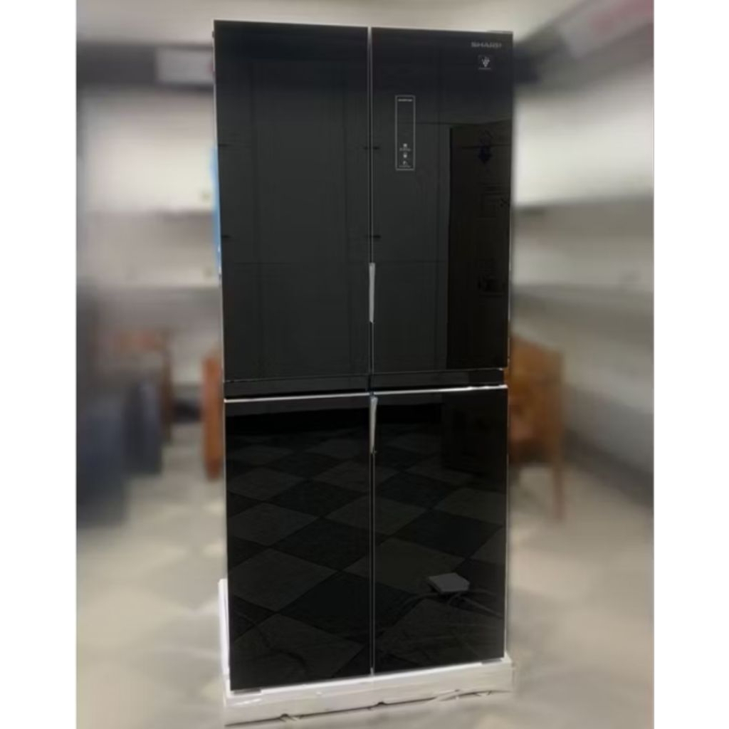 SHARP KULKAS 4 PINTU BLACK GLASS SJ-IF51PG-BK INVERTER