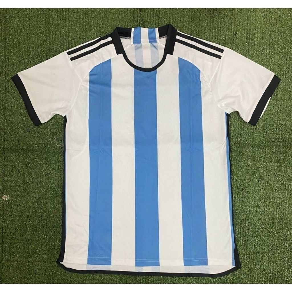JERSEY BOLA ARGENTINA HOME 2022 BINTANG 2 BINTANG 3 GRADE ORI IMPORT LOGO BORDIR CHAT ADMIN UNTUK SP