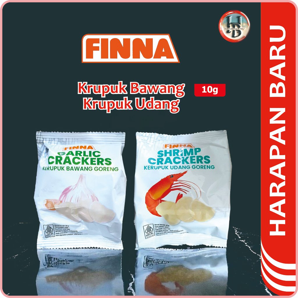 

FINNA Krupuk Bawang Krupuk Udang - Kemasan 10g - Renyah Gurih