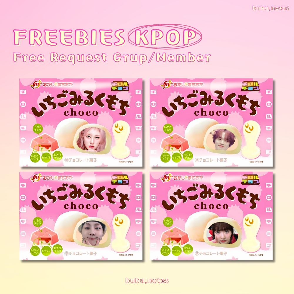 [30 Pcs]  Mochi Japan Snack ver Freebies Kpop Ala Selkor Lucu Freebies Konser Postcard Packing
