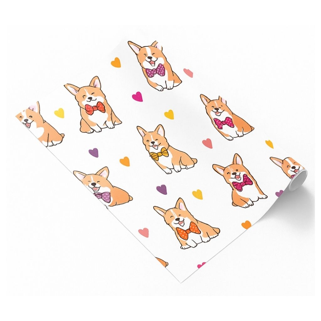 

Papermood – Kertas Kado Premium | Motif Cute Corgi untuk Kado Kondangan, Ulang Tahun & Hampers