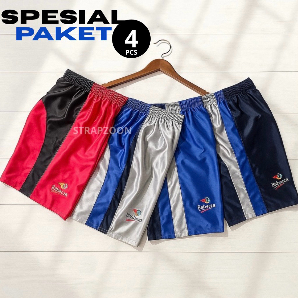 Celana Kolor Pendek Pria 100 rb 4 Pcs Celana Jumbo Olahraga Pria 4 pcs Celanaa Pendek Jumbo Celana O