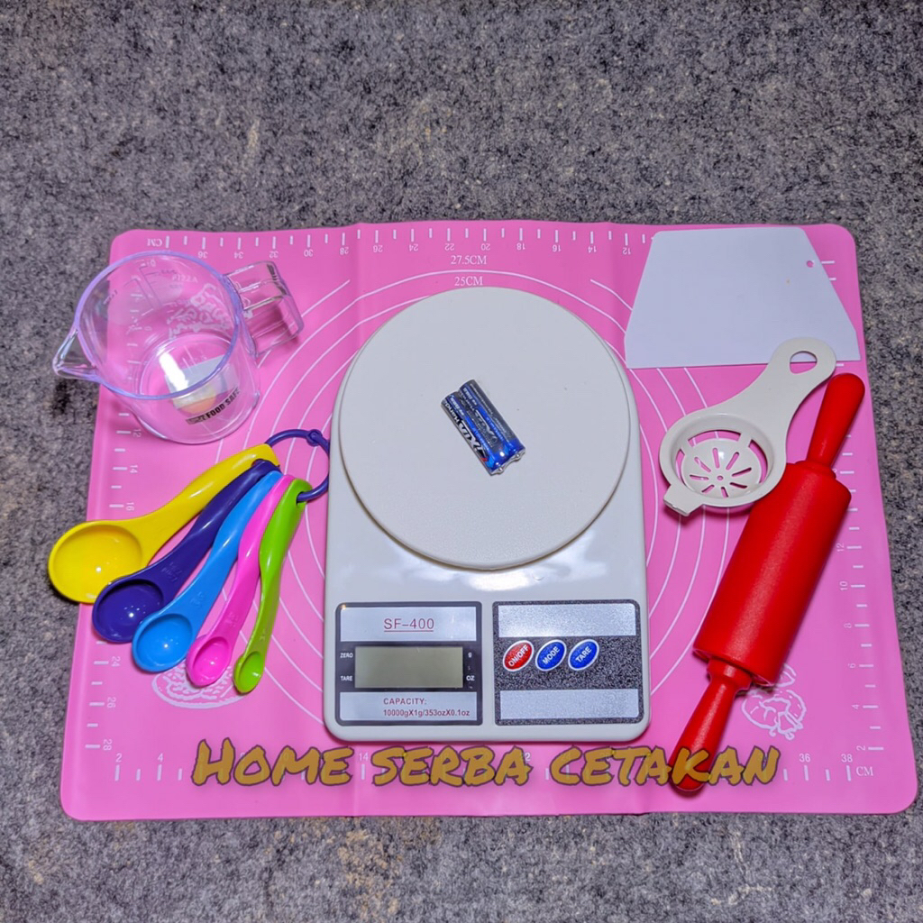 Paket pembuat kue lengkap/peralatan pembuat kue fullset Kitchenware Timbangan