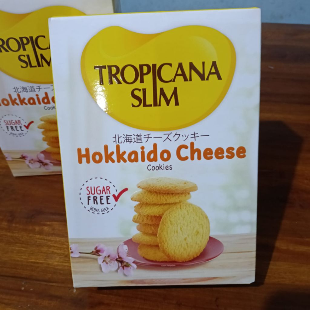 

Tropicana slim Hokkaido cheese cookies kue bebas gula kue sehat isi 5 shacet