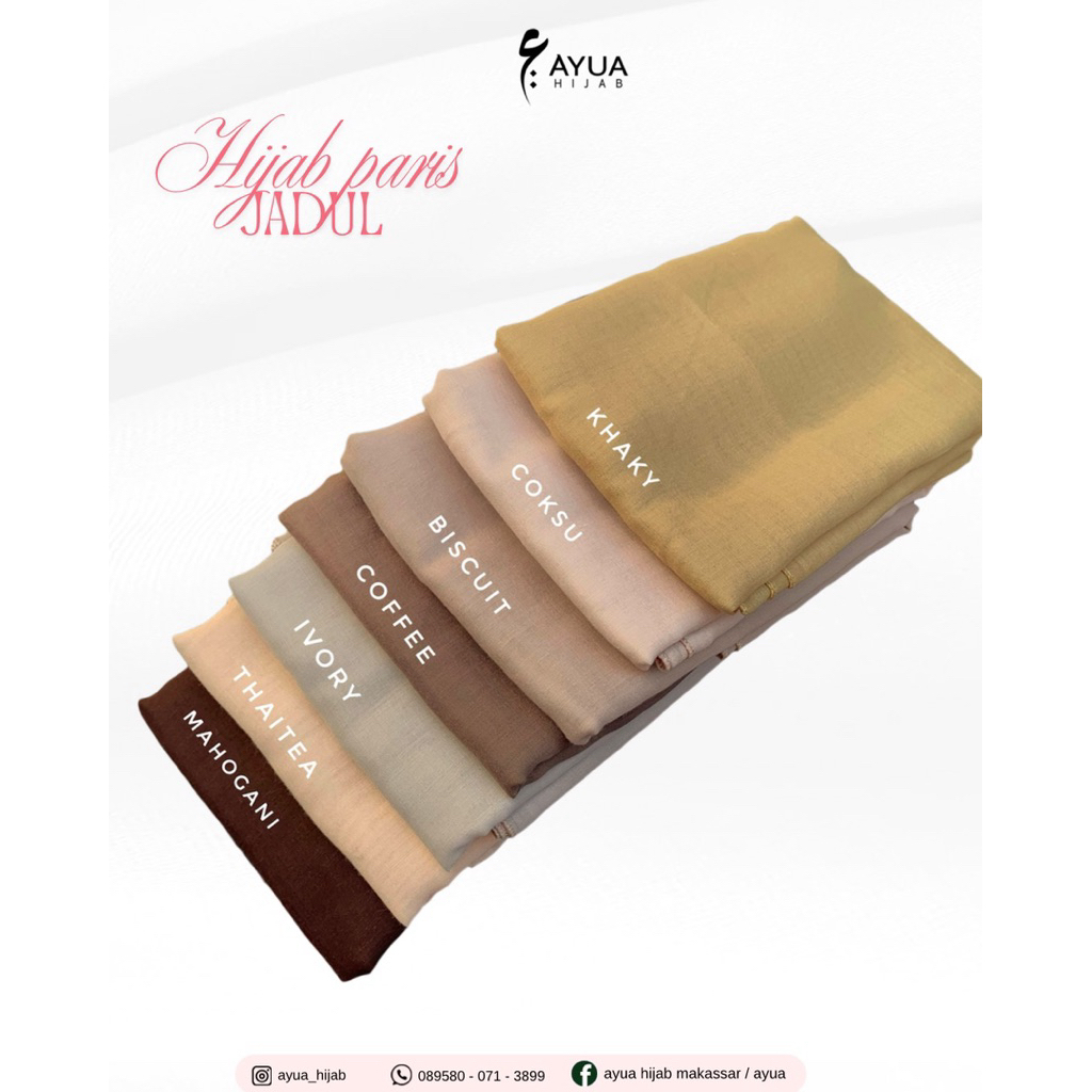 Hijab segi empat paris jadul/ ayua hijab makassar / paris jadul
