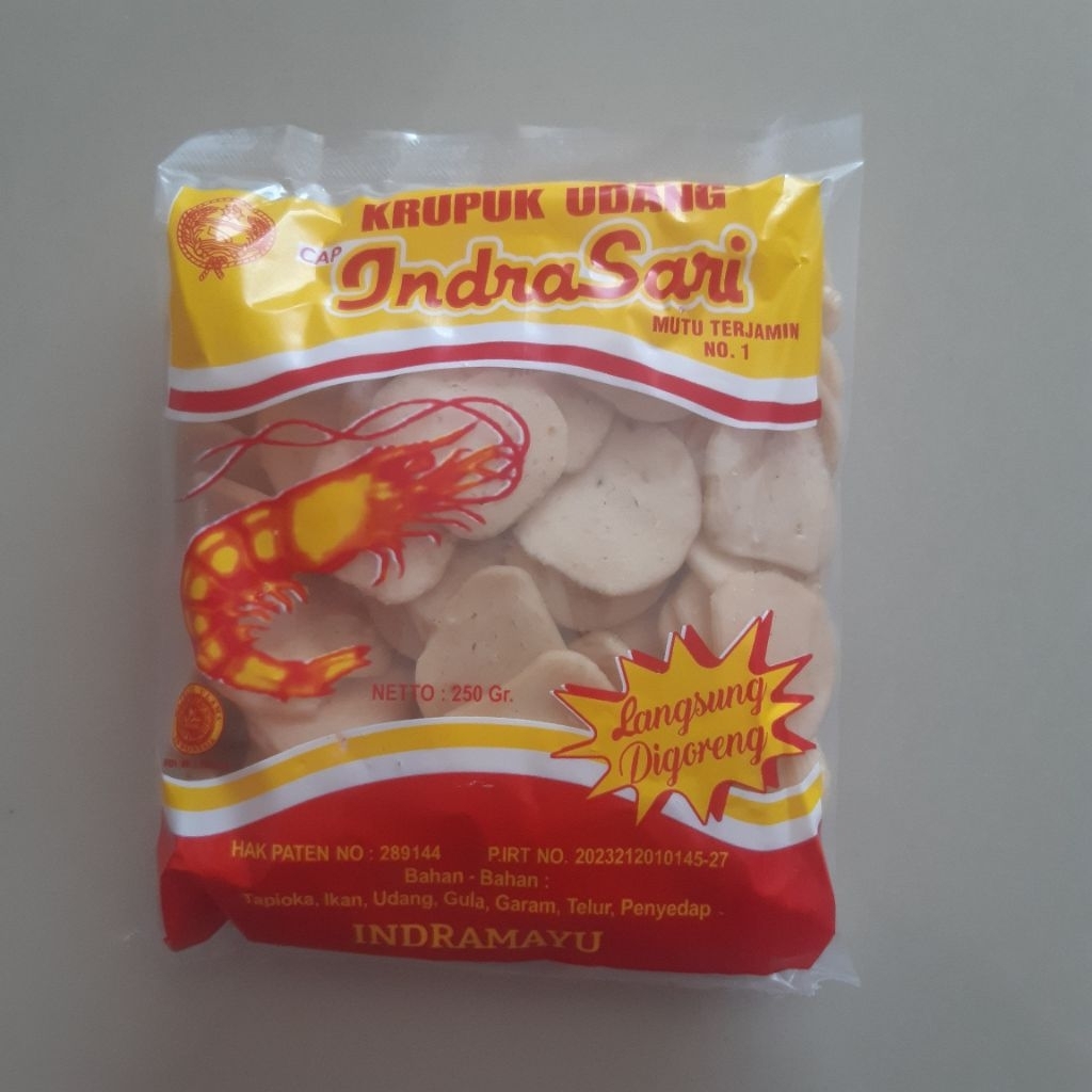 

Kerupuk Indrasari Ukuran Kancing Mentah 250 Gram