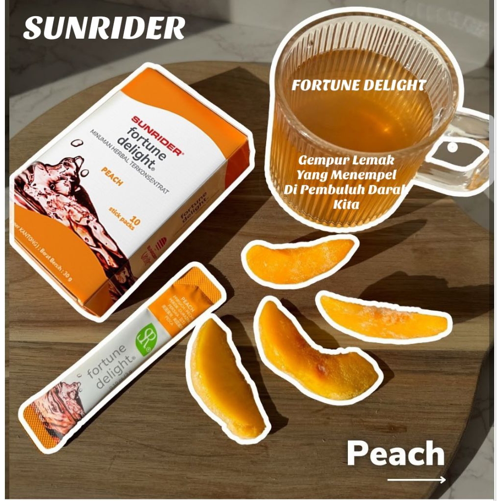 Sunrider FORTUNE DELIGHT minuman teh herbal alami Gempur Lemak kaya antioksidan.
