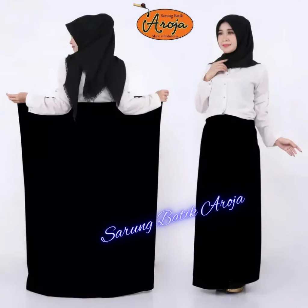 Sarung Goyor Santri Hitam Polos Sarung Goyor Asli Sarung Goyor Polos Sarung Rayon Sarung Dewasa