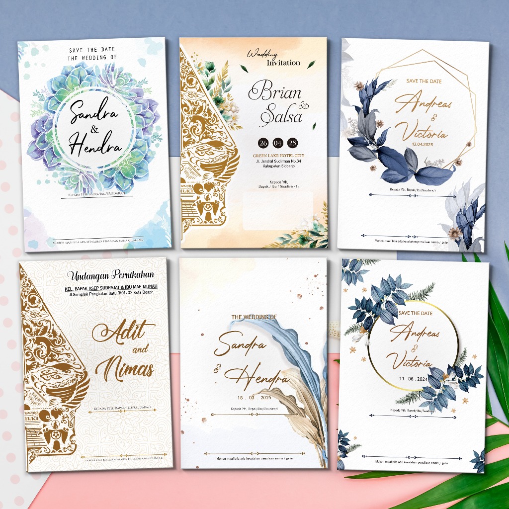 Undangan Pernikahan - Undangan Pernikahan Murah, Ngunduh Mantu, Khitanan, Undangan Warna Custom