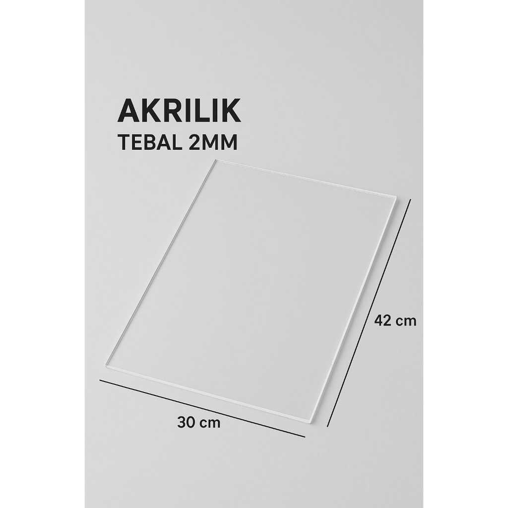 

Akrilik Lembaran A3 Tebal 2mm | Acrylic Transparan 30 x 42 cm | Bahan Kerajinan & Dekorasi