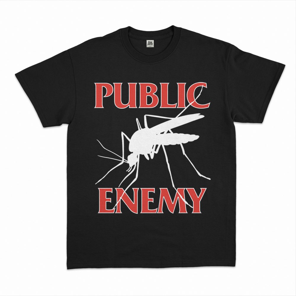 kaos pria original 100% Tshirt Public Enemy Black & White Katun Unisex