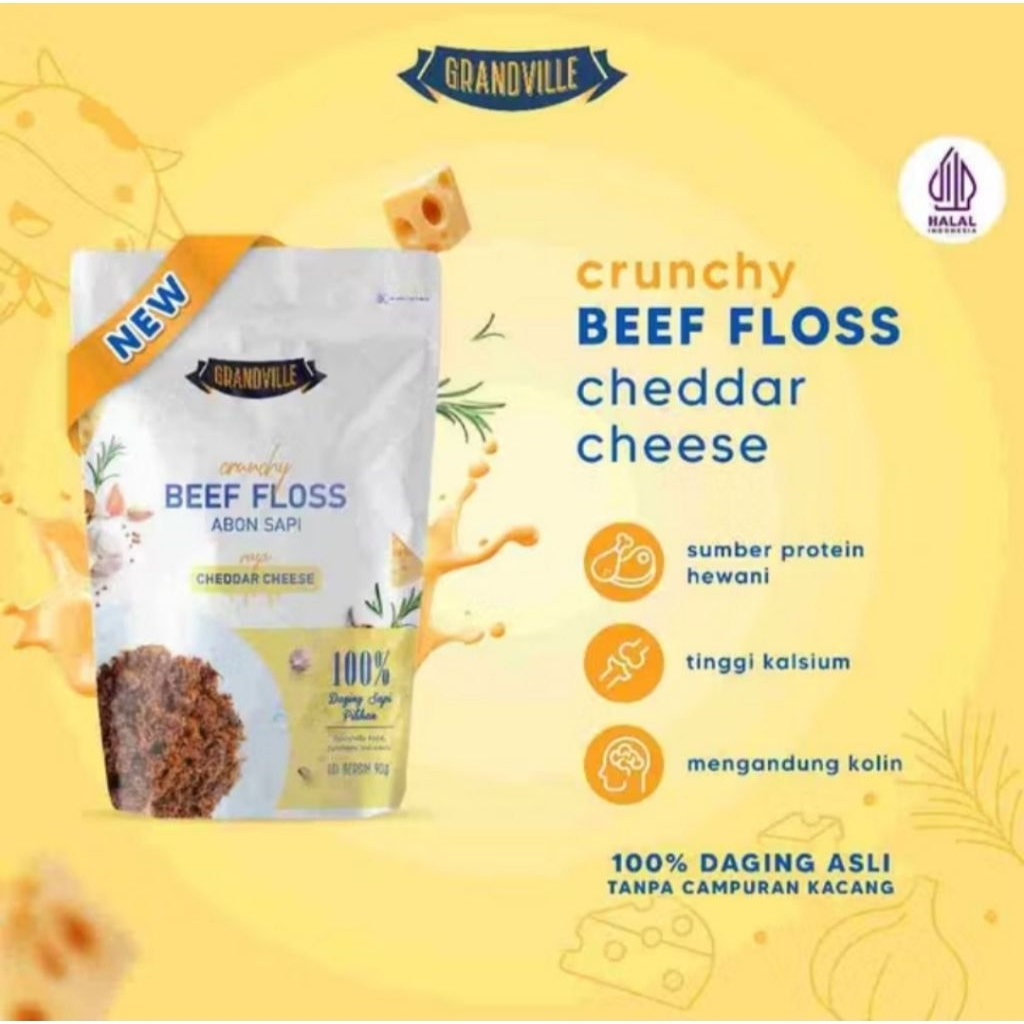 

Grandville Abon SAPI Cheddar Cheese Crunchy - 8+ bulan