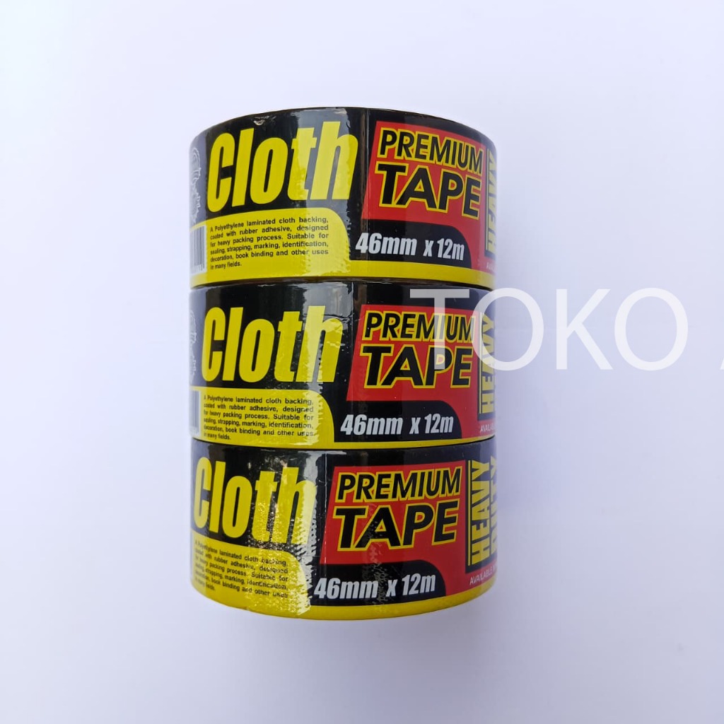 

NACHI Cloth Tape / Lakban Hitam Kain 2 Inch / 46 mm * 12 Meter