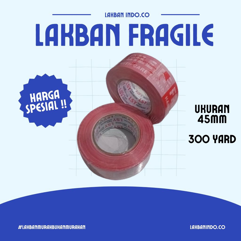 

Lakban murah FRAGILE 300 yard x 45mm